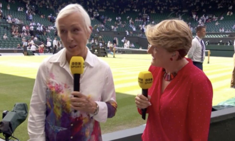 Martina Navratilova and Clare Balding