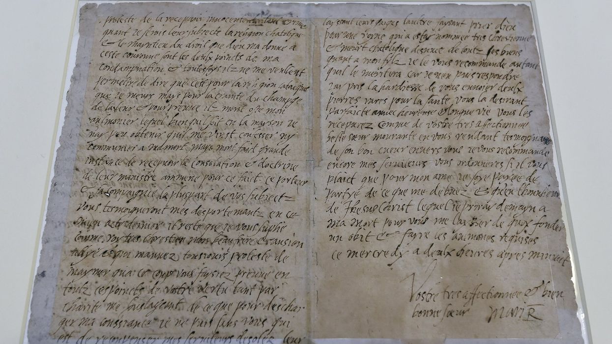 Mary Queen of Scots's final letter