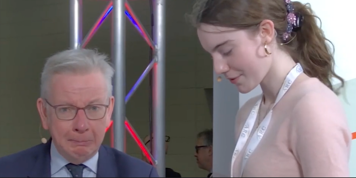 NextImg:Watch as Michael Gove is given a tarot card reading by Jacob Rees-Mogg's daughter