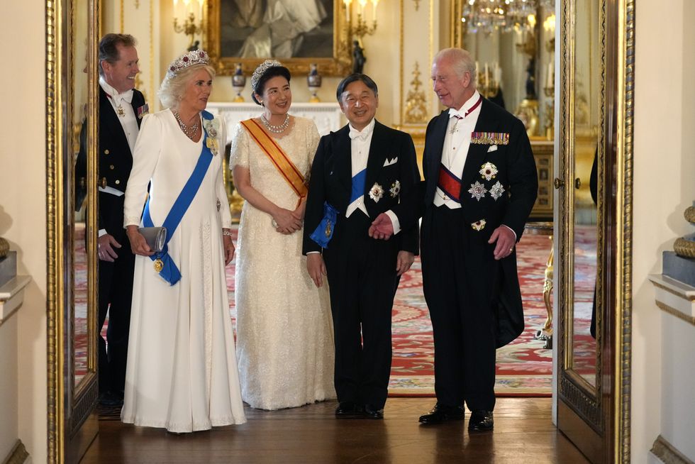 Masako, Camilla, Charles and Naruhito at Buckingham Palace