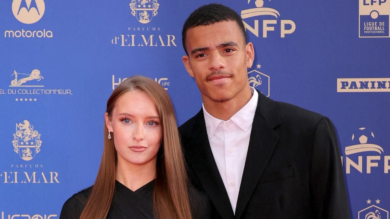 Mason Greenwood and Harriet Robson made a rare public appearance together on Monday night as they attended the UNFP Trophy ceremony in Paris, where the former Manchester United forward was among the contenders for Ligue 1's Player of the Year award
