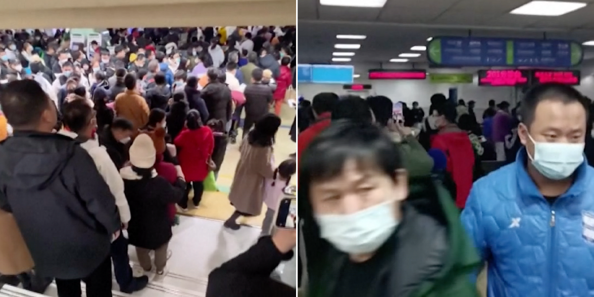 NextImg:Masses of mask-wearers descend on 'overwhelmed' Beijing hospital as mystery illness sweeps China