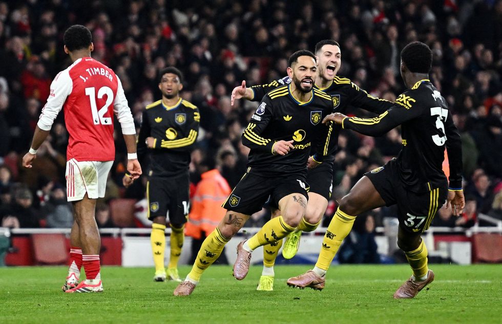 Matheus Cunha scored the winner for United against Arsenal in the 87th minute