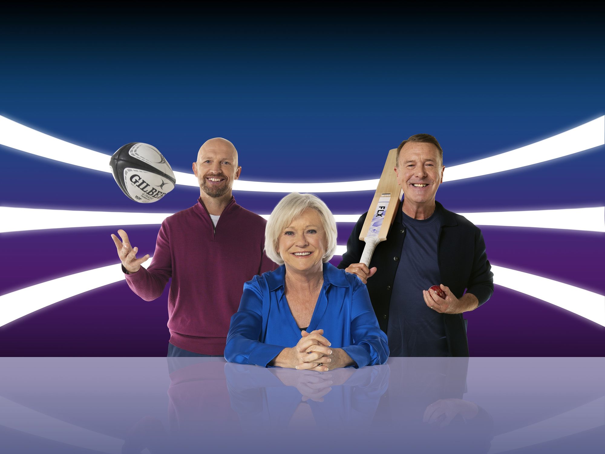 Matt Dawson, Sue Barker and Phil Tufnell