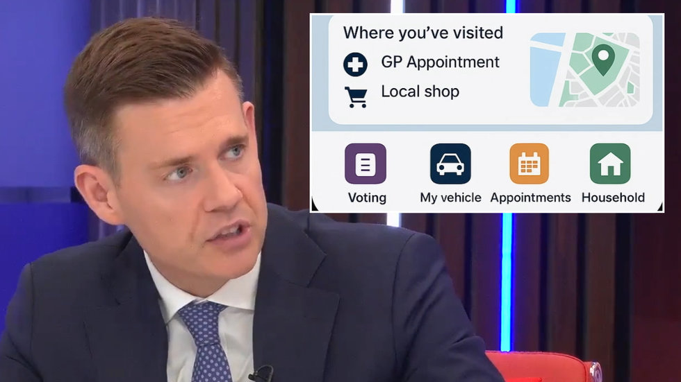 Matt Goodwin and a mock-up of what a digital ID might look like