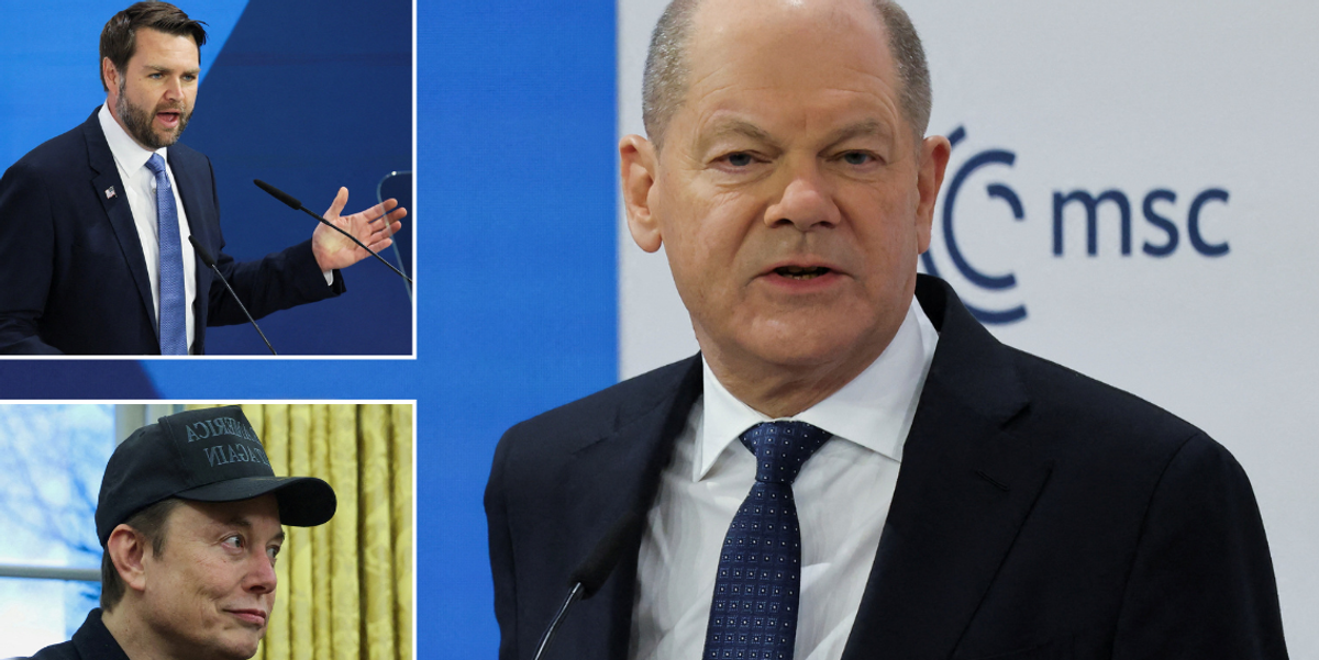 NextImg:Olaf Scholz hits back at JD Vance and Elon Musk for AfD support - 'It is not appropriate for outsiders to intervene in our democracy!'