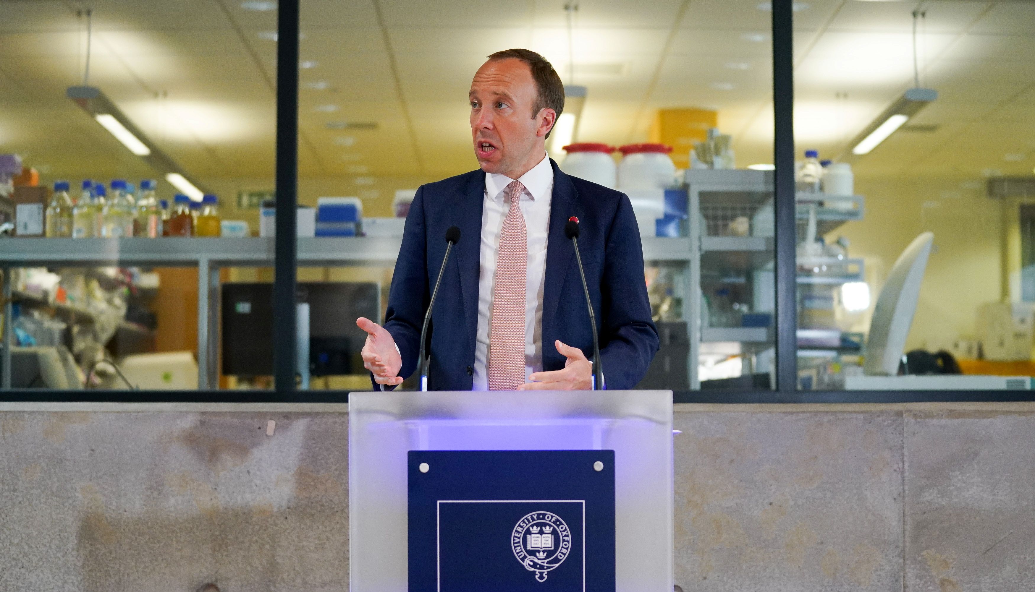 Matt Hancock says the Delta variant has complicated the unlocking of restrictions.