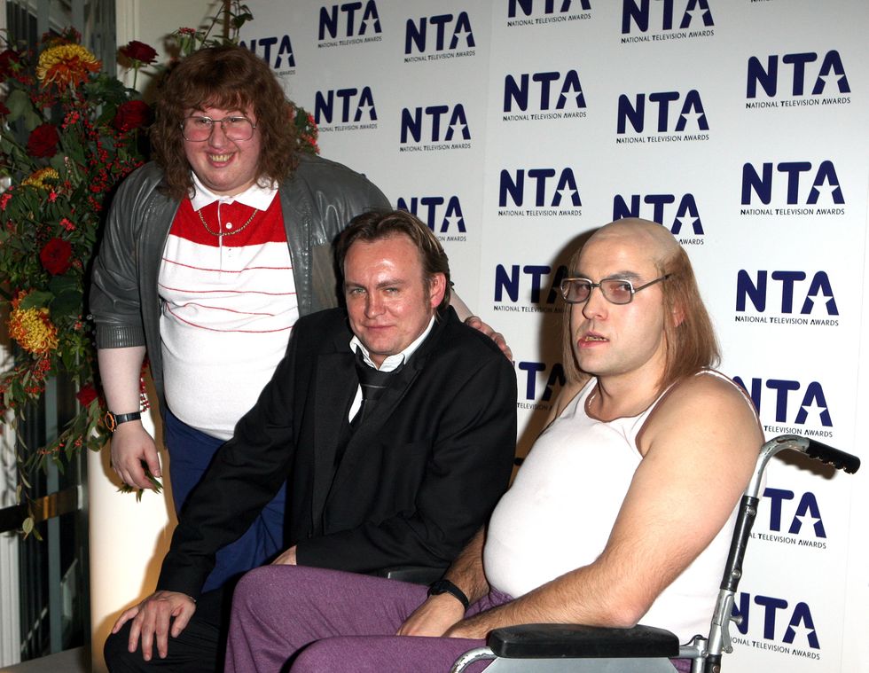 Matt Lucas, Philip Glenister and David Walliams, backstage during the National Television Awards 2007, Royal Albert Hall, London