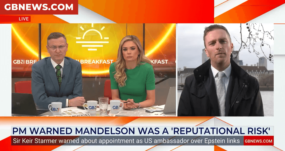 Matt Vickers joined GB News to discuss Lord Mandelson this morning