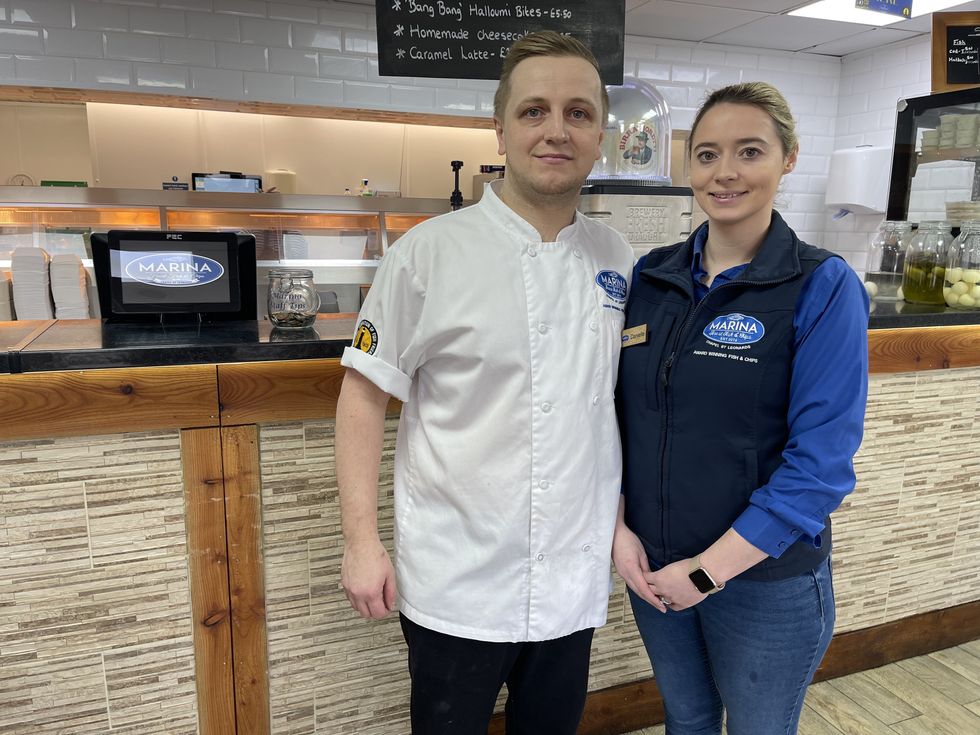 Matthew and Danielle Etches, Owners of Marina Fish and Chips