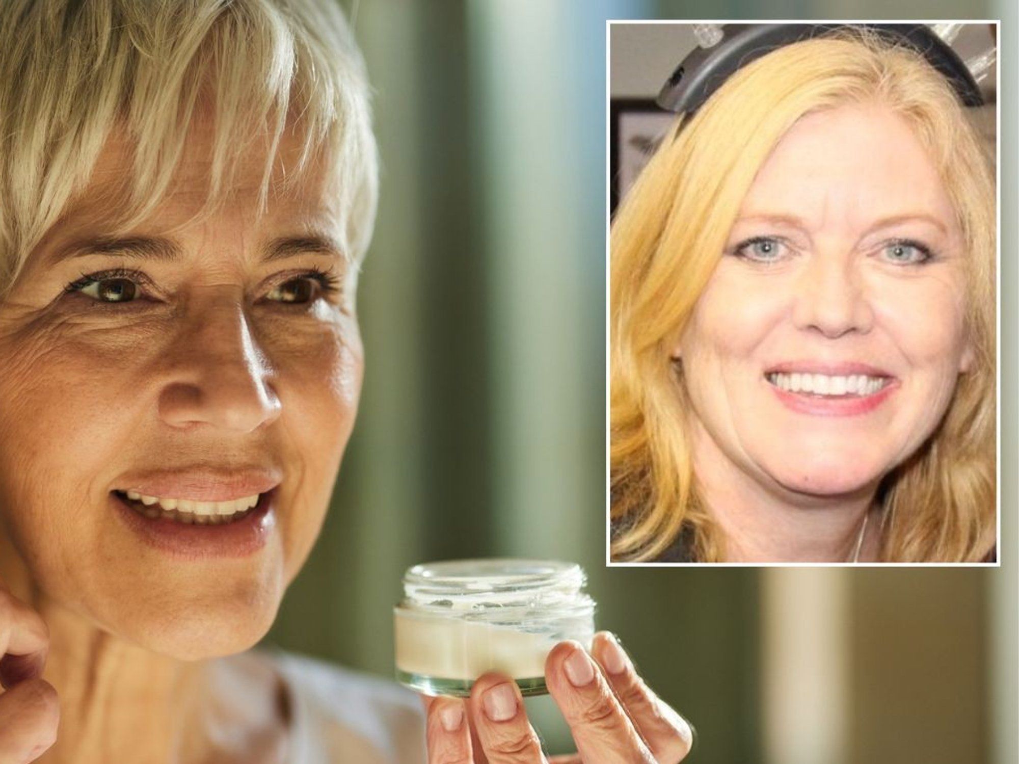 Mature woman applying skin care / Brenda Christensen