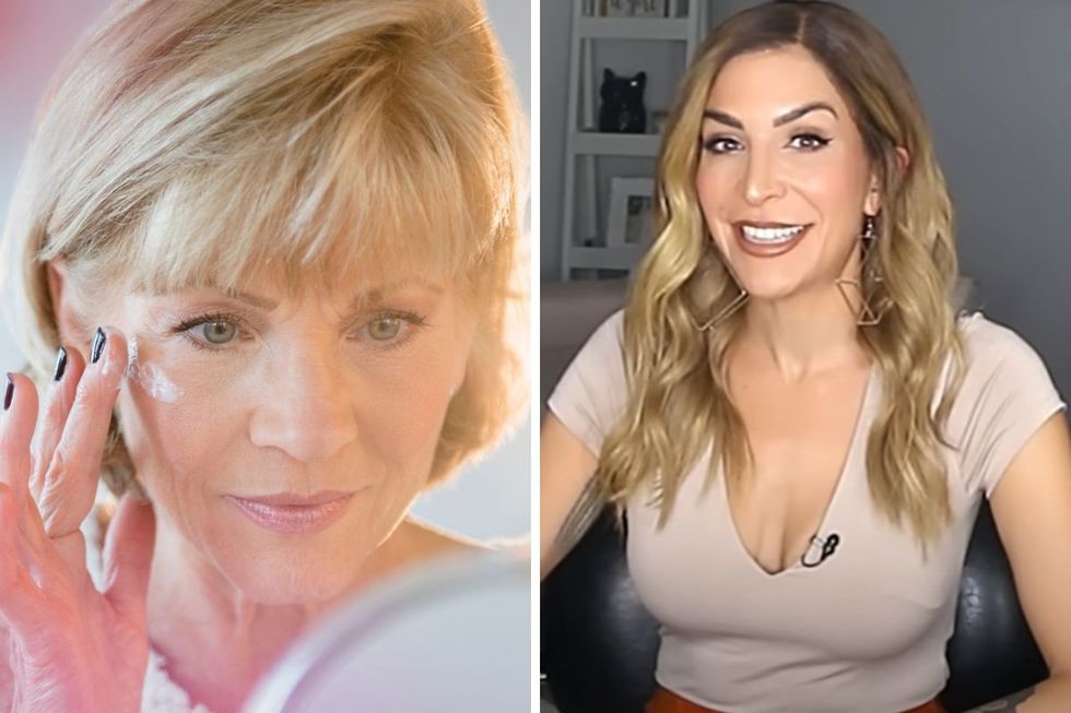 Mature woman moisturising / Glam Girl Gabi