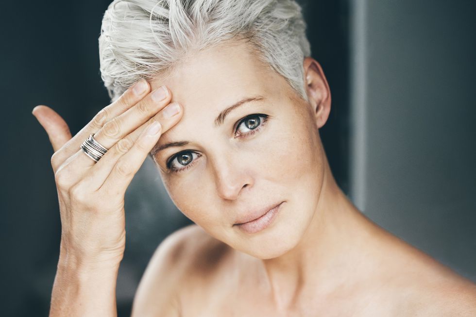 Mature woman with beautiful skin