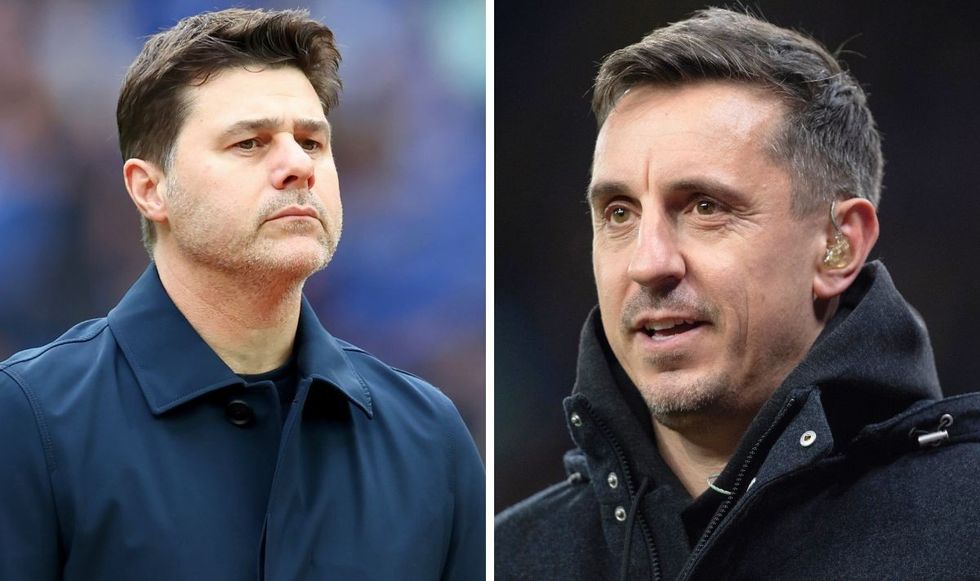 Mauricio Pochettino and Gary Neville