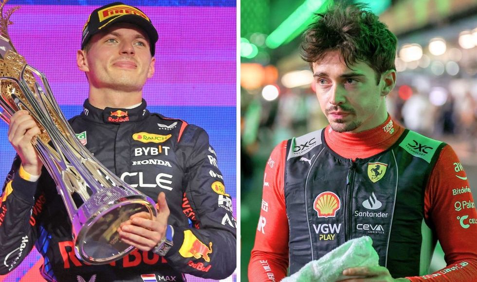 Max Verstappen and Charles Leclerc