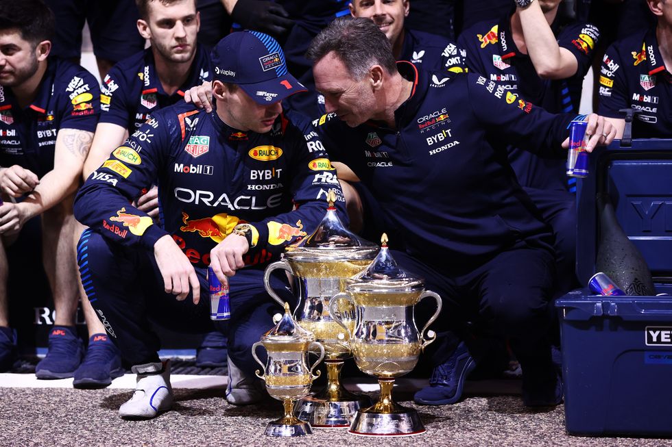 Max Verstappen and Christian Horner