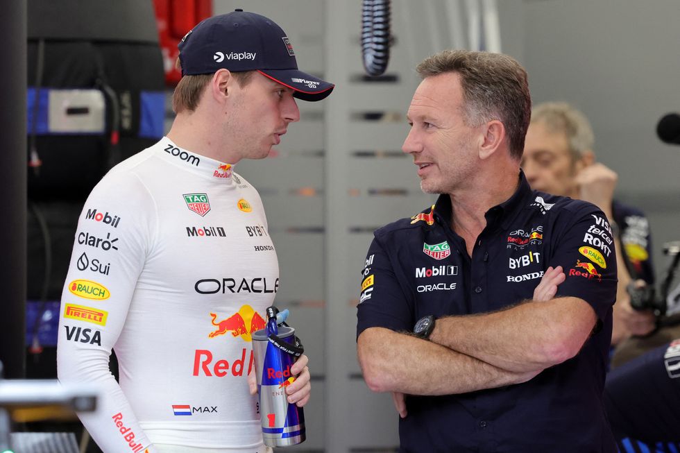 Max Verstappen and Christian Horner