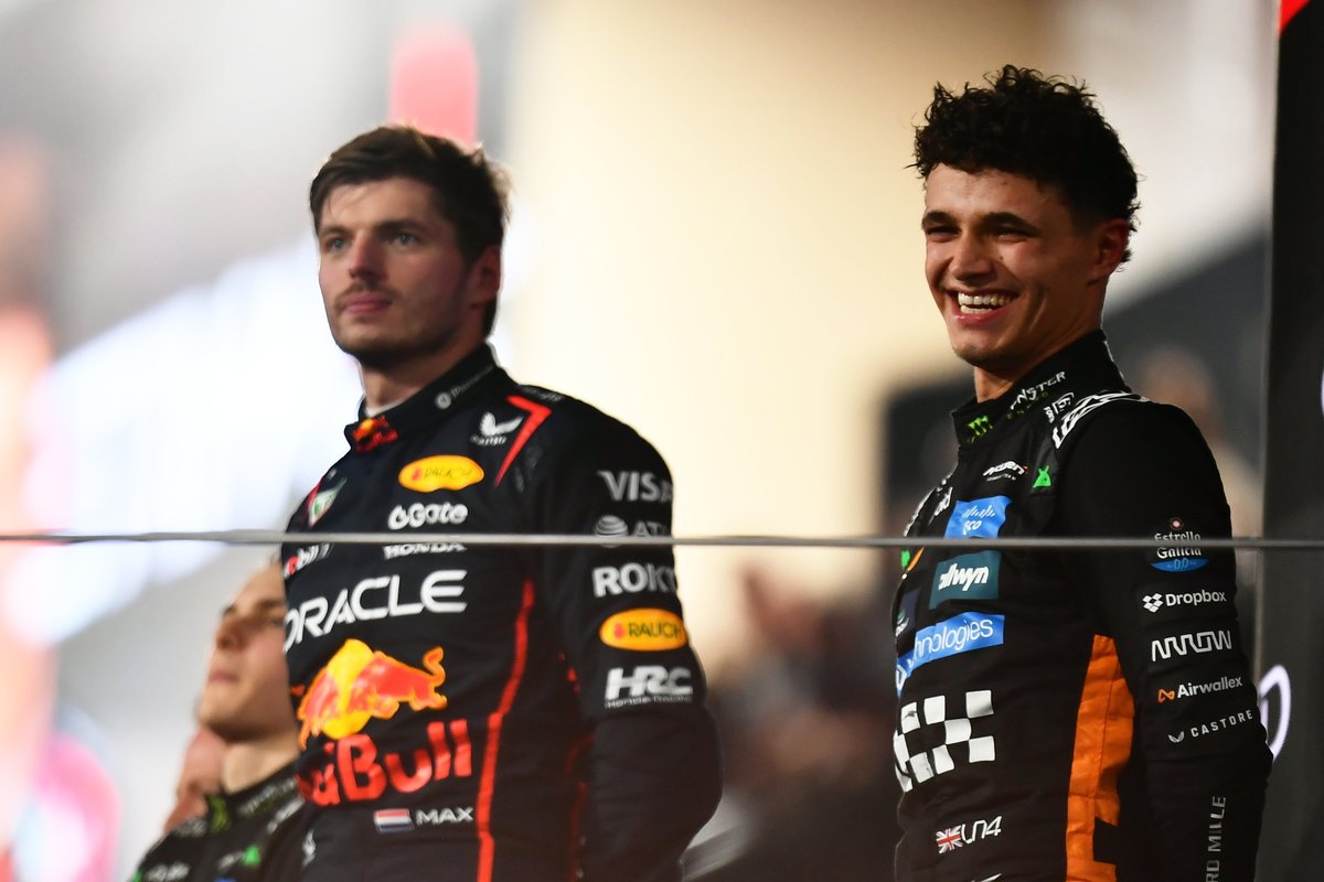 Max Verstappen and Lando Norris
