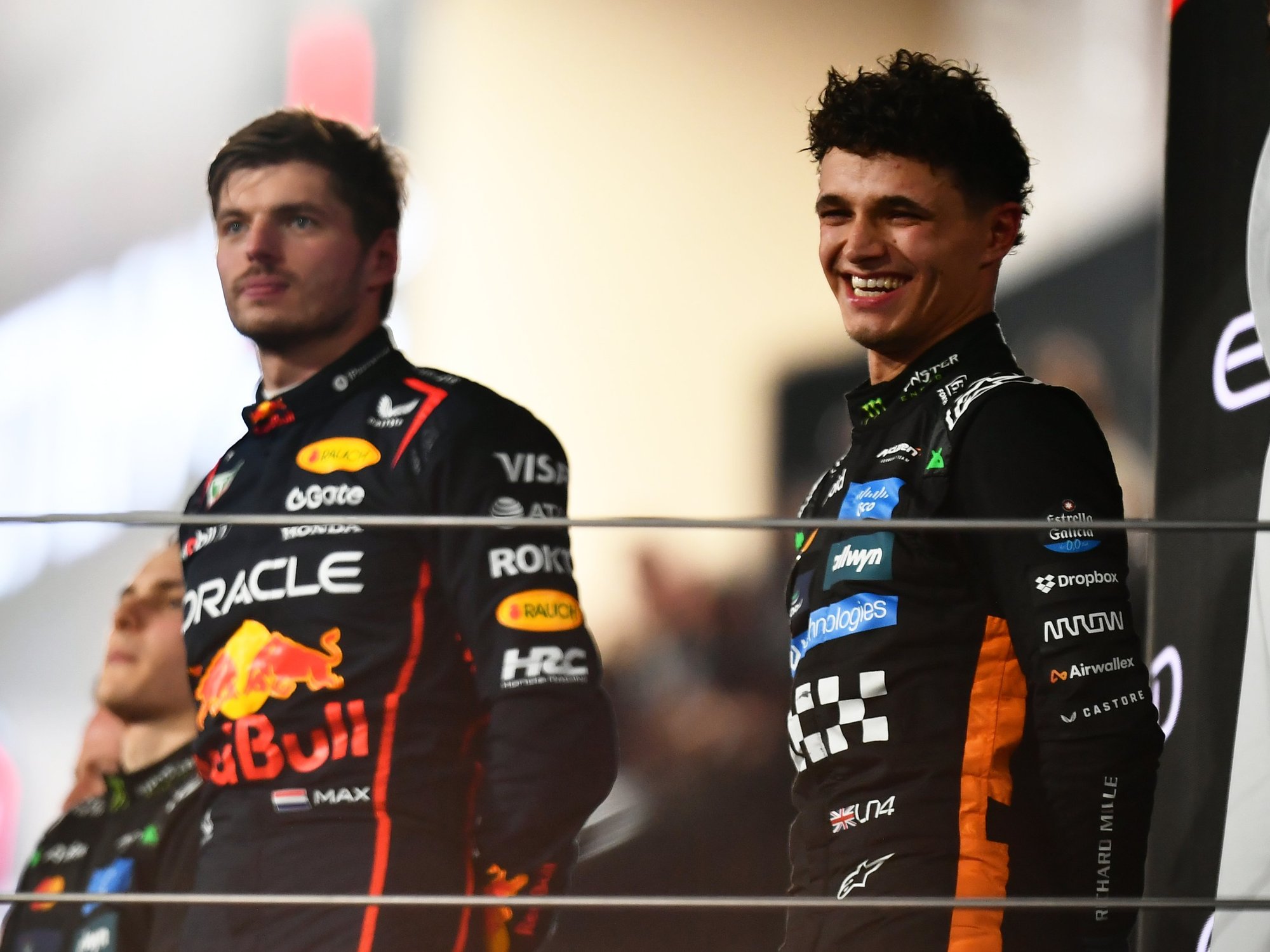Max Verstappen and Lando Norris