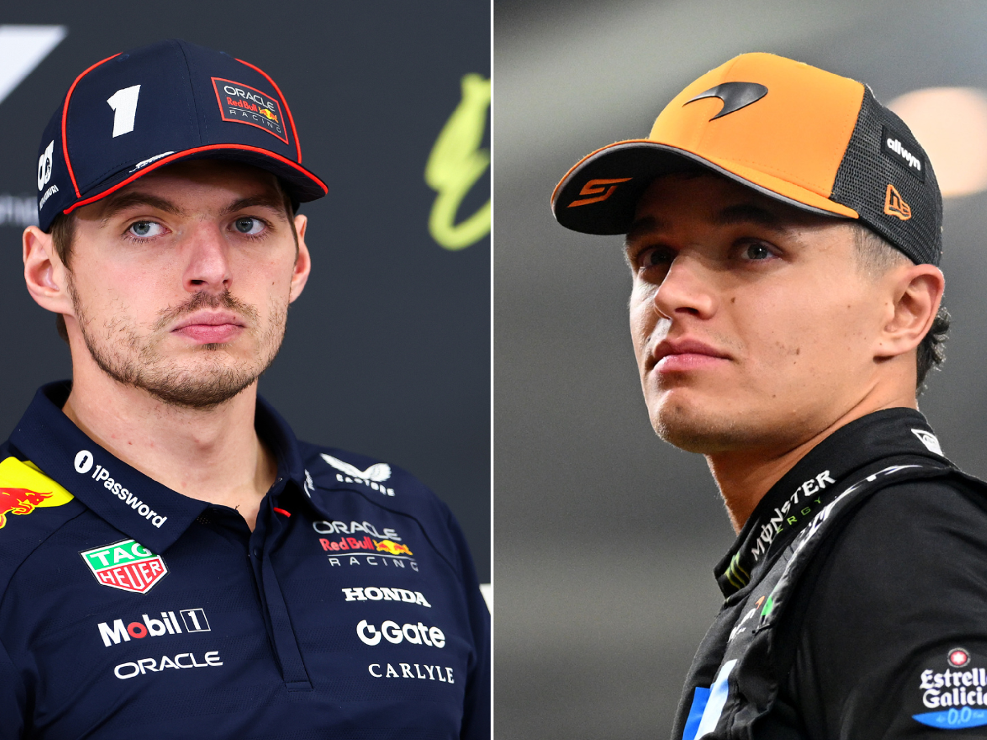 Max Verstappen and Lando Norris