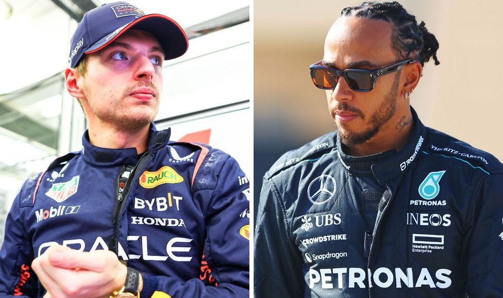 Max Verstappen and Lewis Hamilton