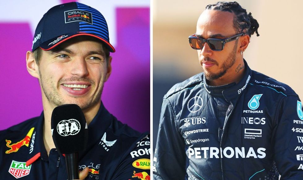 Max Verstappen and Lewis Hamilton