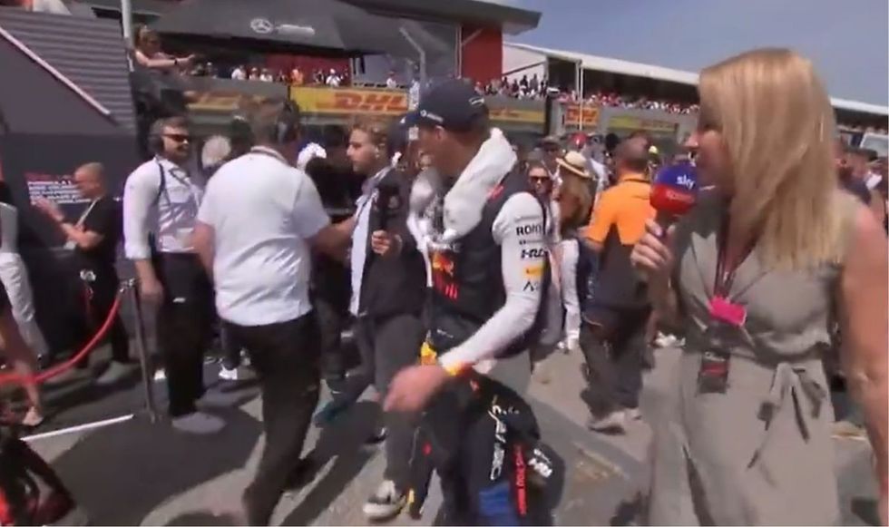 Max Verstappen appeared concerned for the reporter