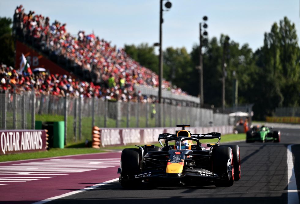 Max Verstappen surged ahead of Lando Norris after the McLaren driver initially hit him back