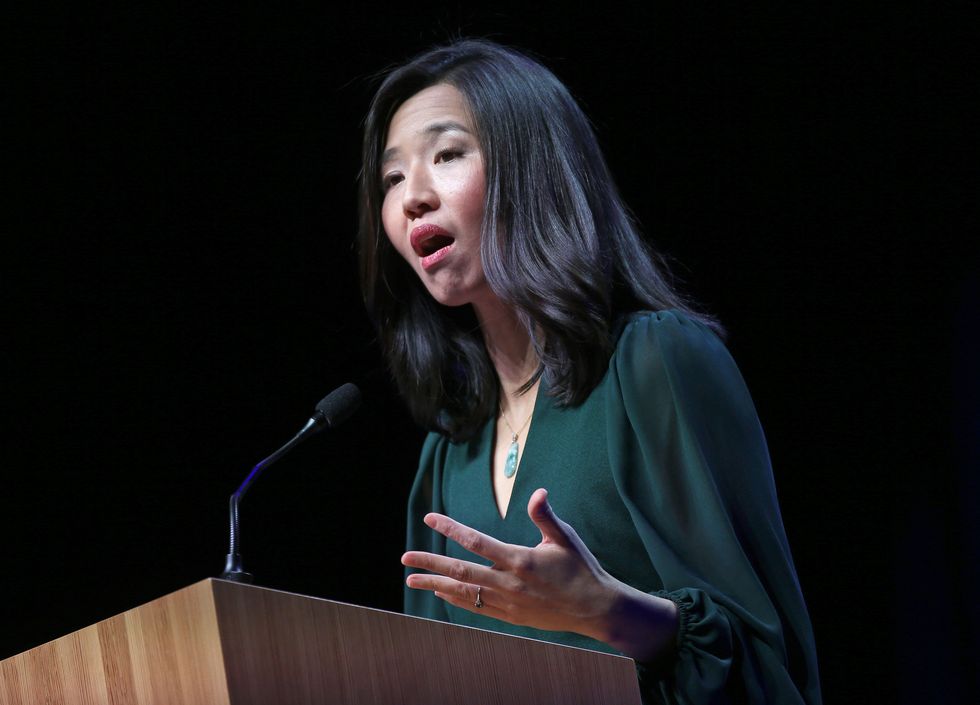 Mayor Michelle Wu delivers her first State of the City Address at MGM Music Hall at Fenway on January 25, 2023 in Boston