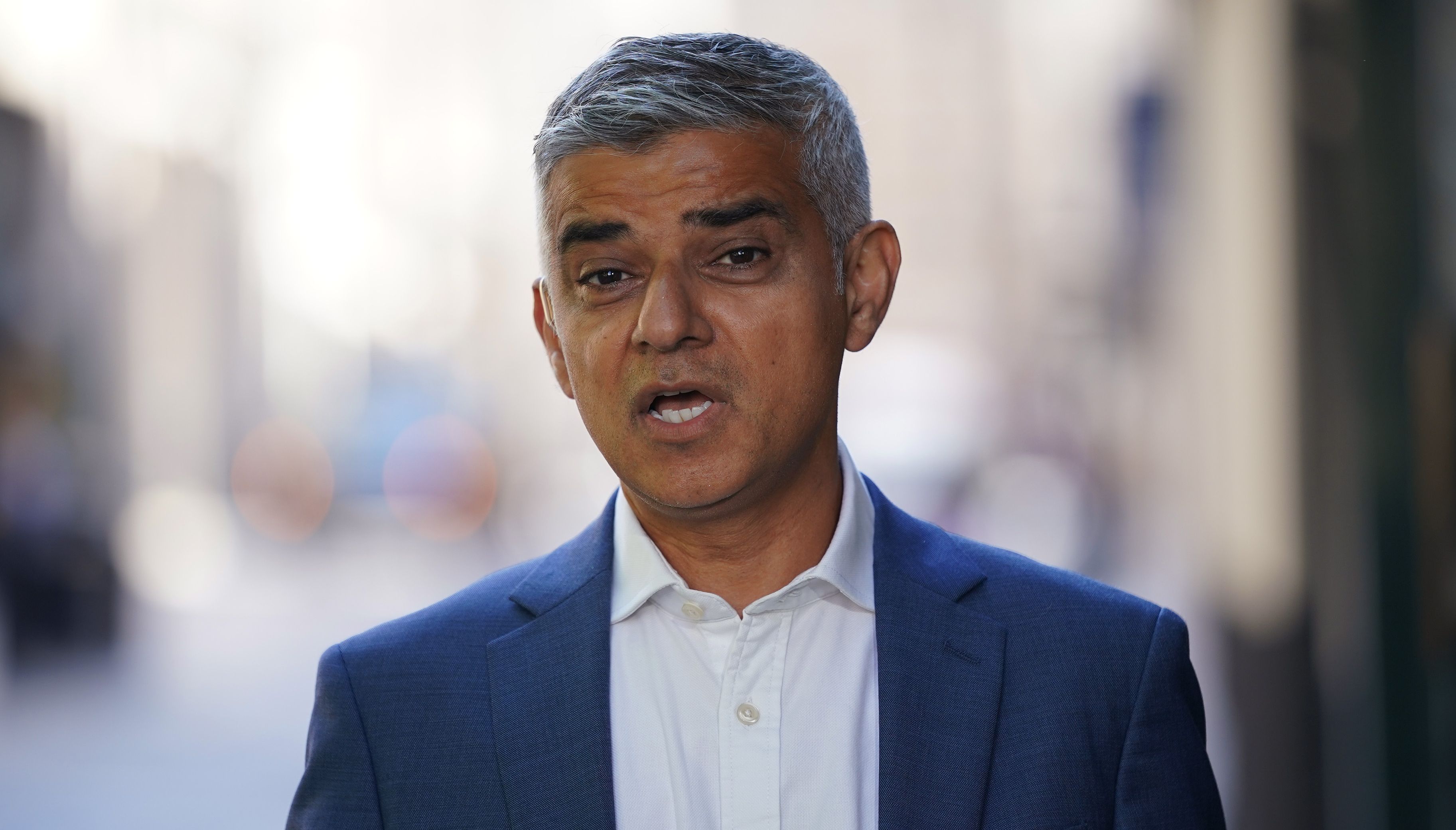 Mayor of London Sadiq Khan during a walkabout in Piccadilly.