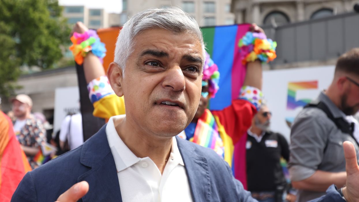 Mayor of London Sadiq Khan speaking to the media before the Pride in London parade