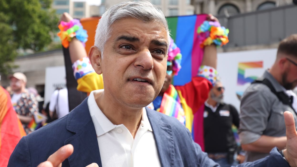 Mayor of London Sadiq Khan speaking to the media before the Pride in London parade