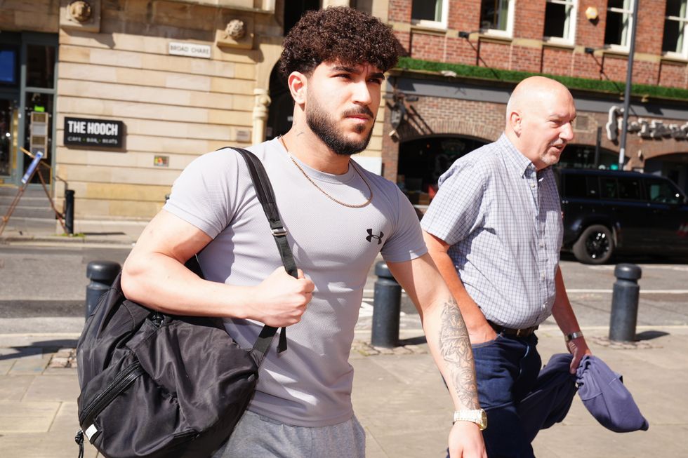 Mazyar Azarbonyad arriving at Newcastle Crown Court for sentencing\u200b this morning