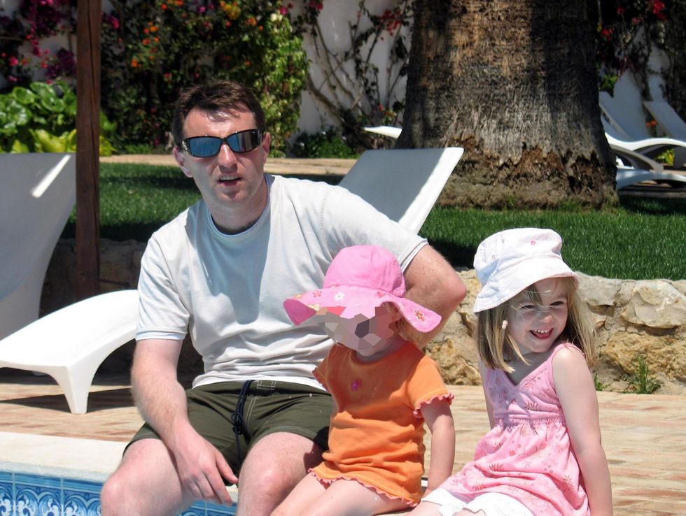 McCann family handout photo taken at 2.29pm on May 3 - the day Madeleine McCann (right) went missing from the family's holiday apartment
