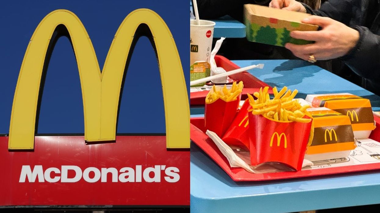 McDonald's customers eating