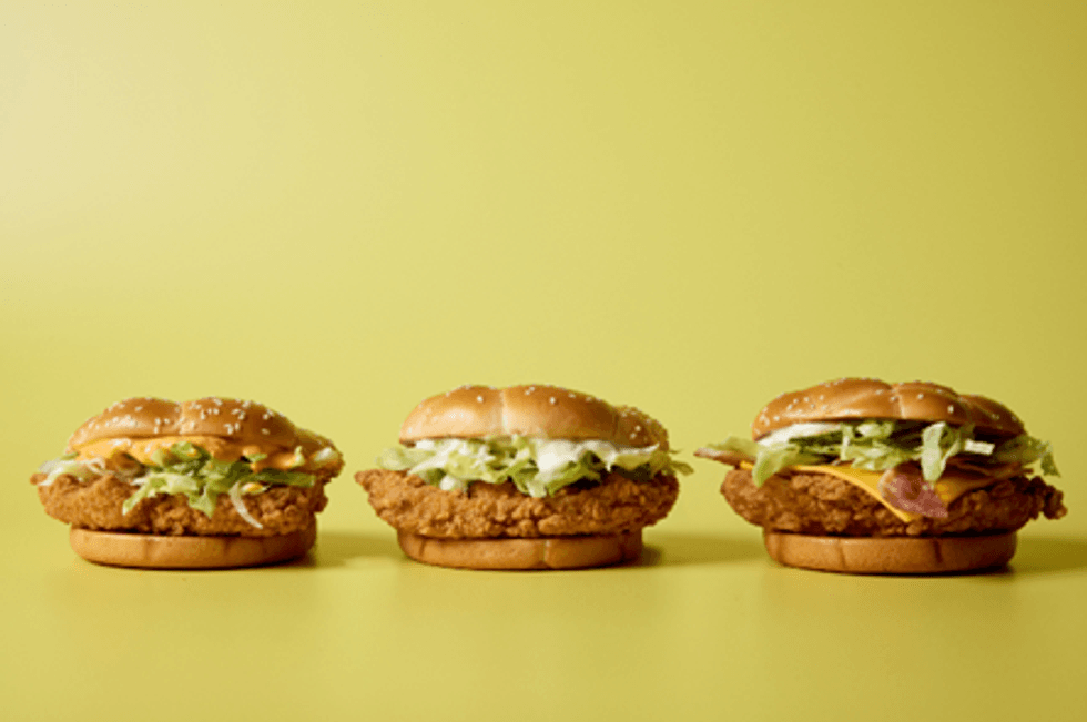 McDonald's McCrispy sandwiches