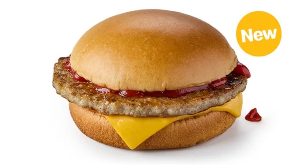 McDonald's Sausage Sandwich with Ketchup