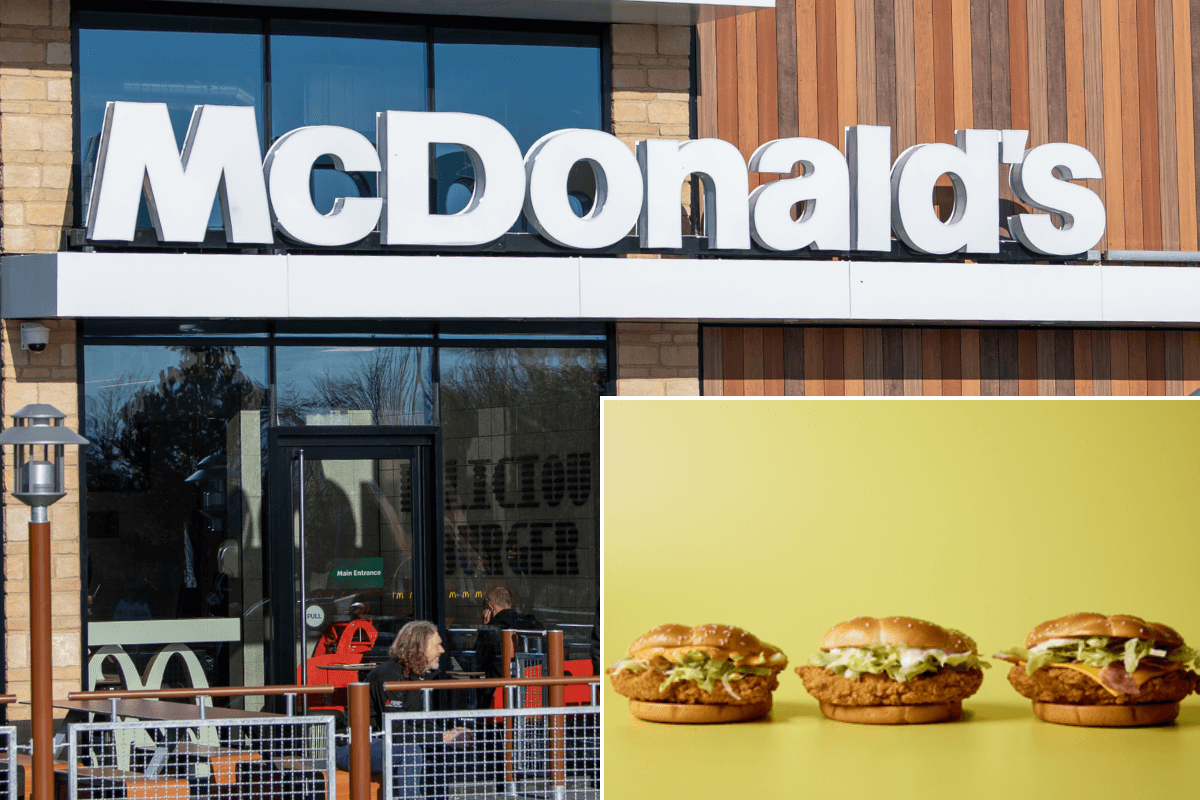 McDonald's store sign / McDonald's McCrispy sandwiches 