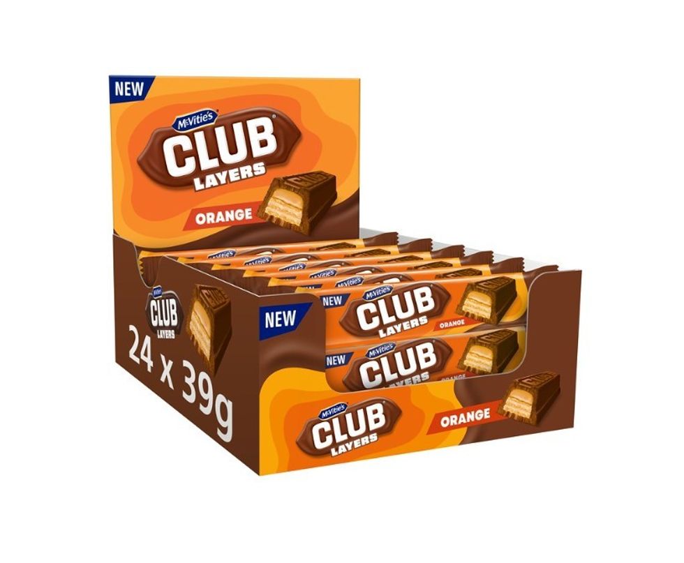 McVitie's Club Layers Orange (box of 24)