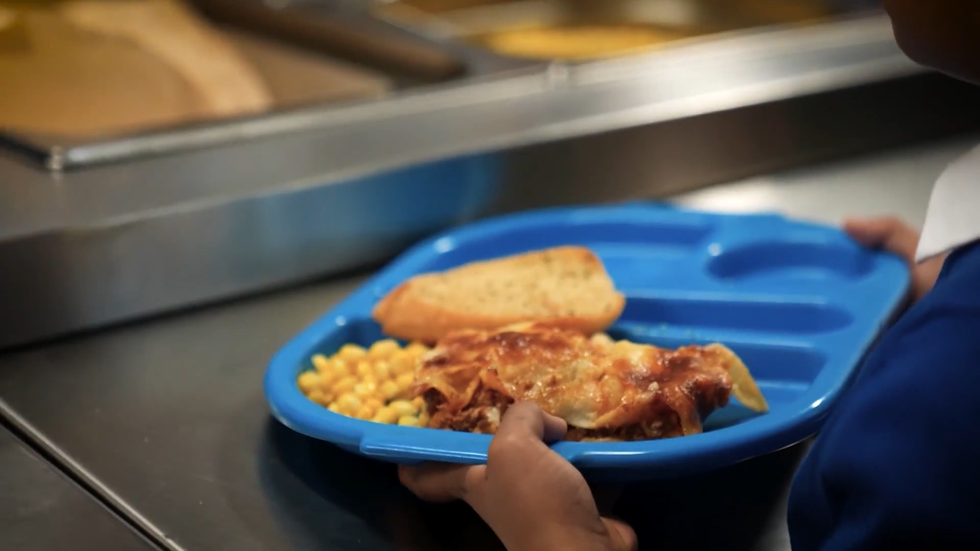 Meat-free school meal