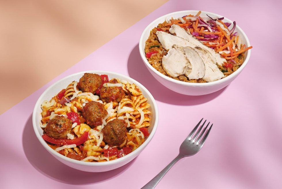 Meatball Marinara Pasta and Chicken & Spicy Korean Style Rice
