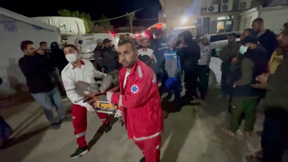Medical personnel in Deir al-Balah