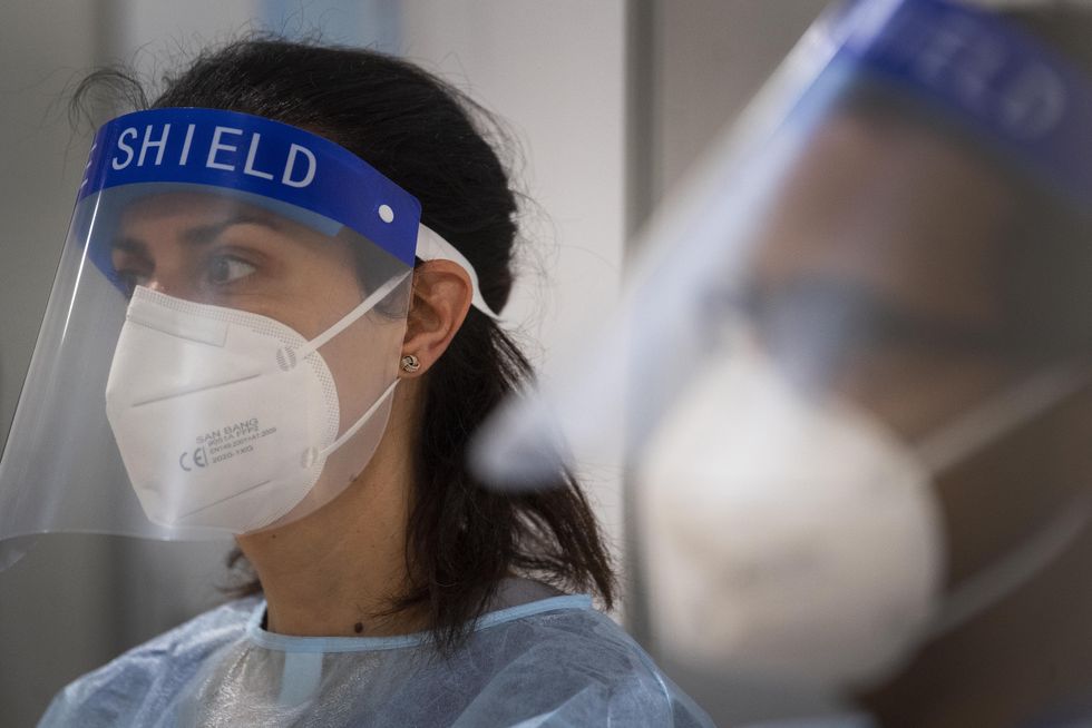 Medical professionals in masks