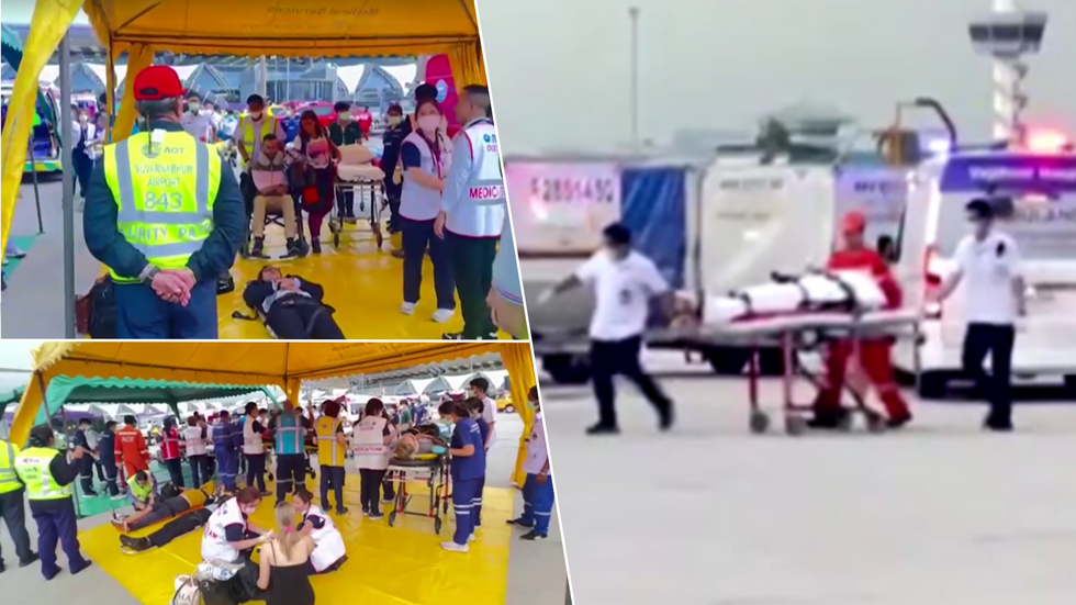 Medical treatment at Bangkok airport/Stretcher