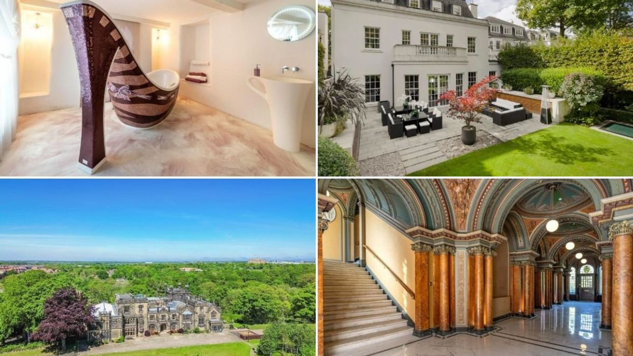 Medieval townhouse with a high-heeled bathtub in Wales / Palatial mansion in one of London's most exclusive postcodes / Georgian estate in the heart of Newcastle / Victorian townhouse with marble staircases in Glasgow's Park District