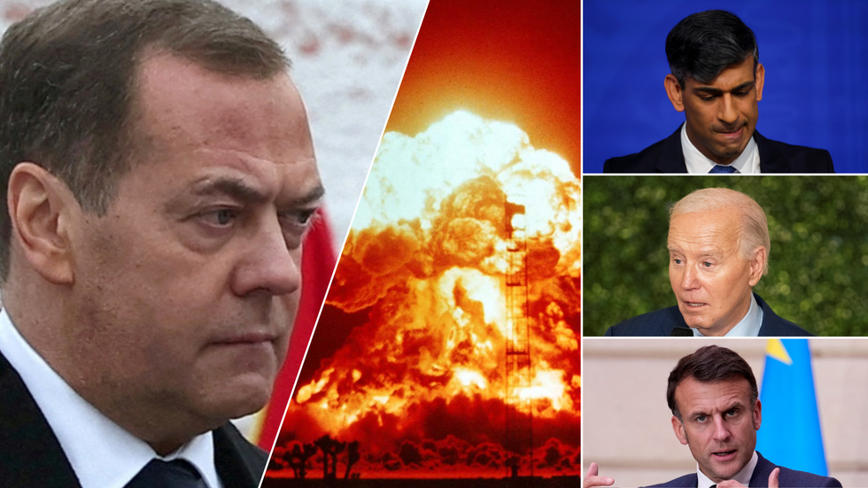 Medvedev/Nuclear explosion/Sunak/Biden/Macron