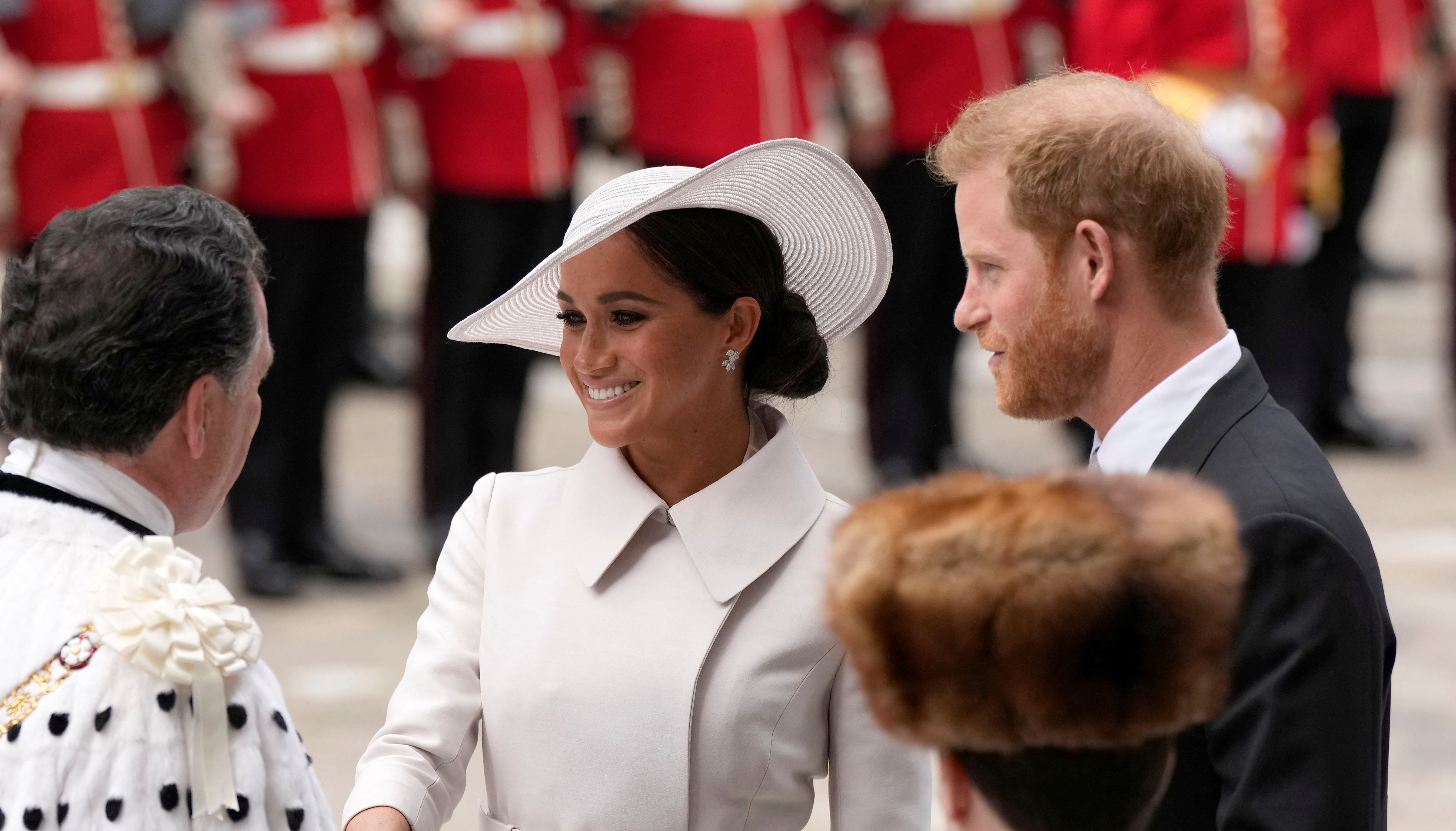 Meghan and Harry were booed upon arriving and leaving St Paul's cathedral