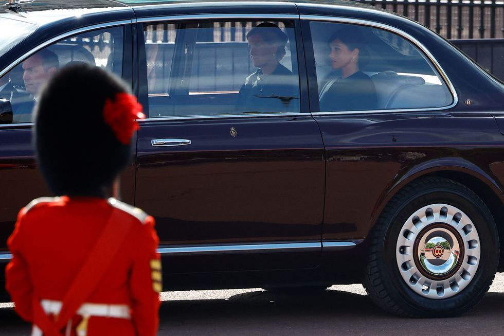 Meghan, Duchess of Sussex, is pictured during the procession of the coffin of Britain's Queen Elizabeth from Buckingham Palace to the Houses of Parliament, in London, Britain, September 14, 2022. REUTERS/Sarah Meyssonnier