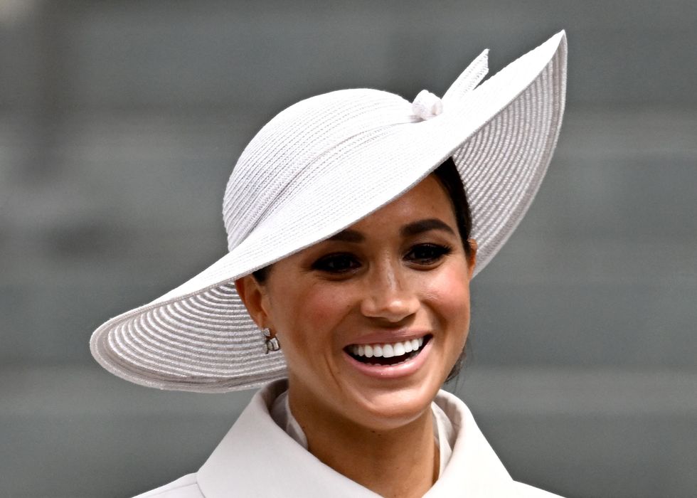 Meghan, Duchess of Sussex, leaves after the National Service of Thanksgiving held at St Paul's Cathedral as part of celebrations marking the Platinum Jubilee of Britain's Queen Elizabeth, in London, Britain, June 3, 2022. REUTERS/Dylan Martinez