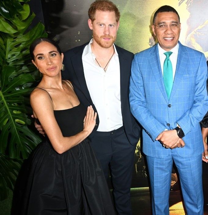 Meghan, Harry and Andrew Holness